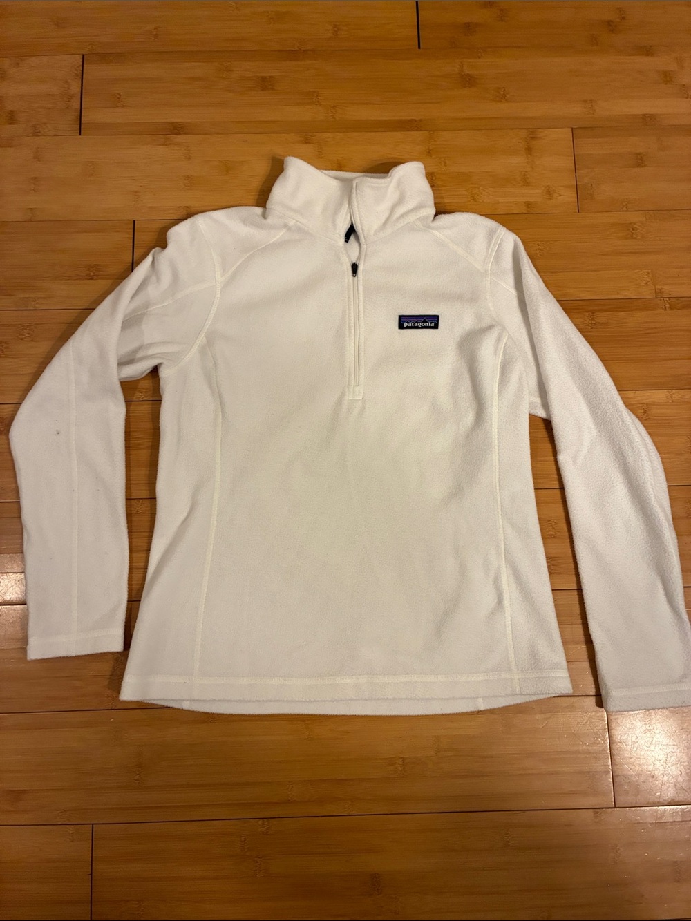 Patagonia White Half-Zip Fleece Pullover